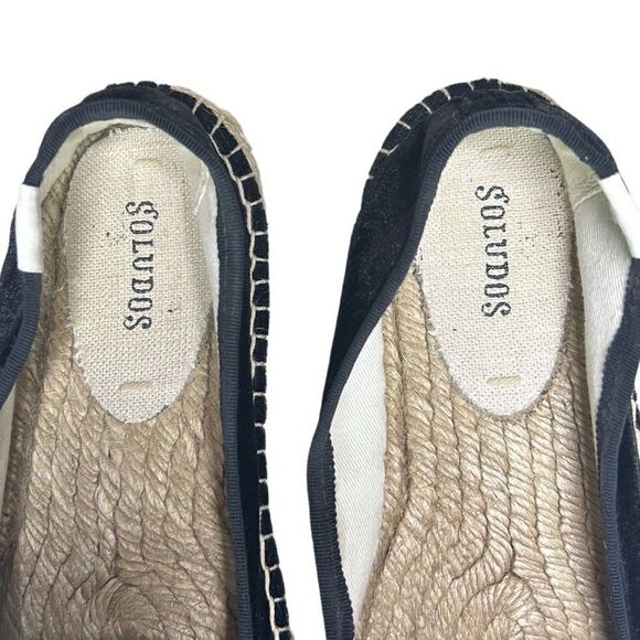 Soludos - Women’s Espadrilles, ‘The Smoking Slipper’ Velvet, Flat - Black Size 8 - Picture 12 of 16